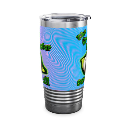 green monster - Ringneck Tumbler, 20oz (light blue-purple wave)