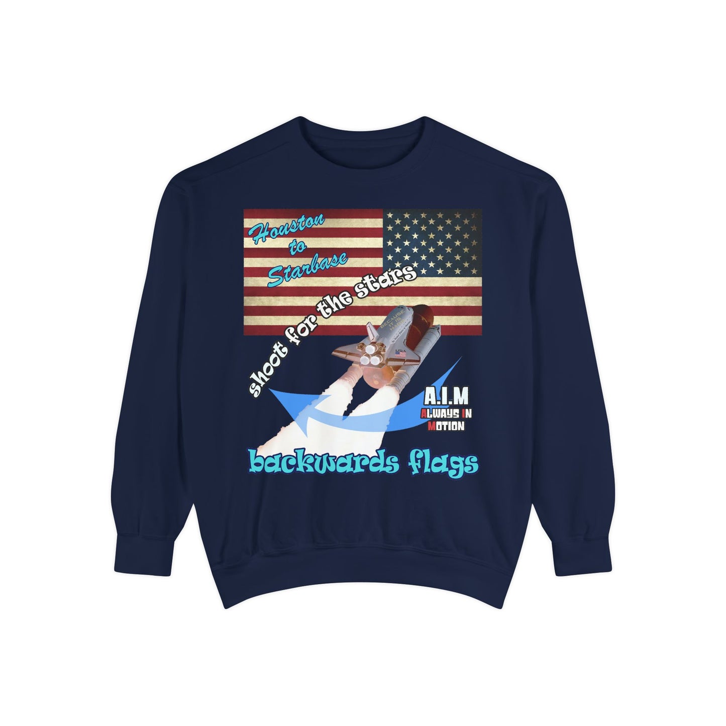 shoot for the stars - Unisex Garment-Dyed Sweatshirt