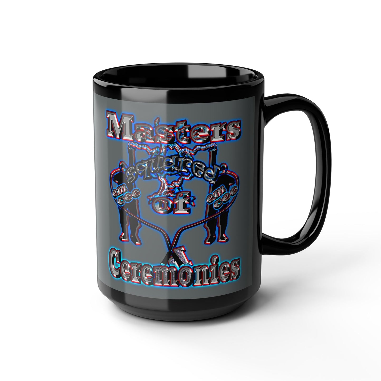 em cee squared - Black Mug (dark grey)
