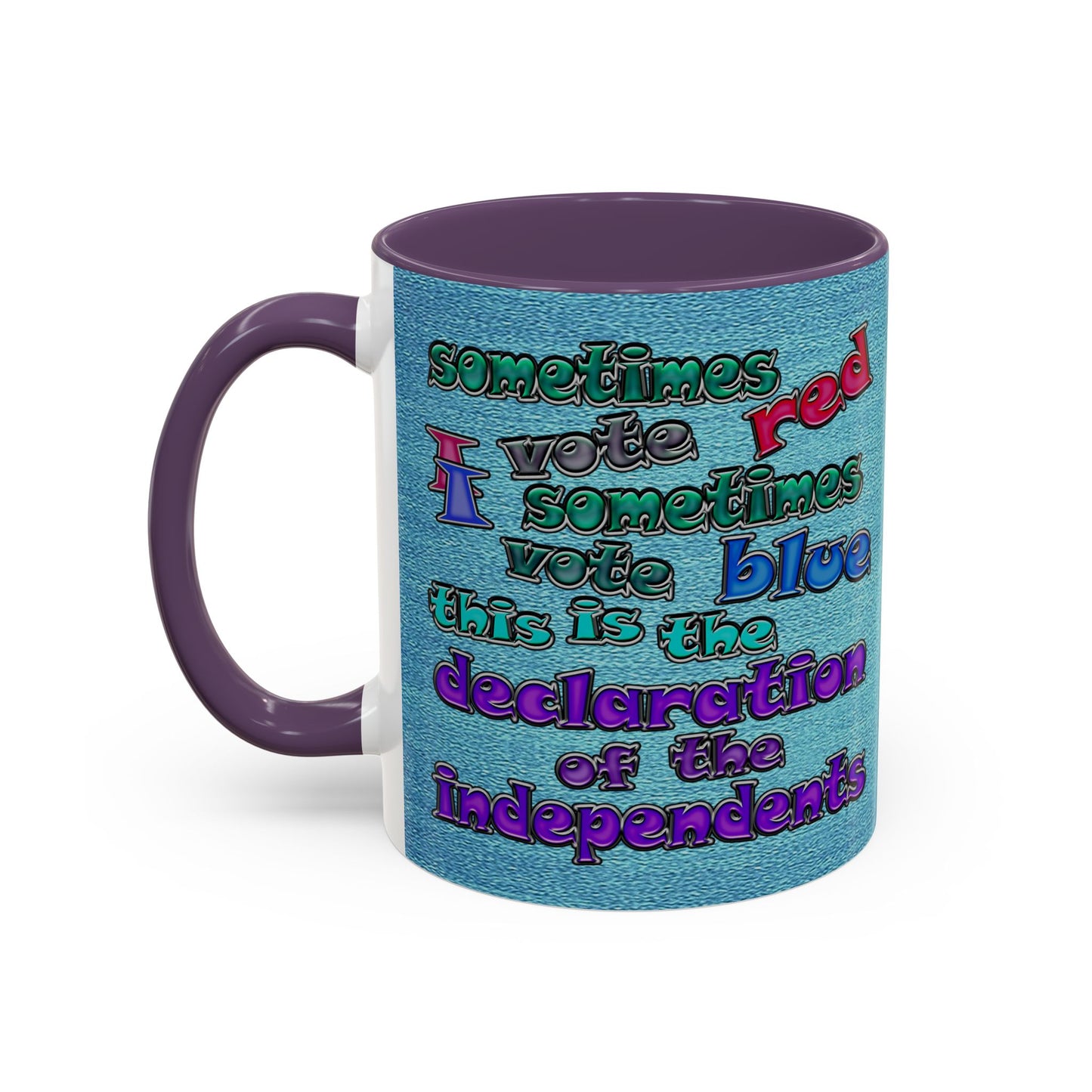 declaration of the independents - Accent Mug (faded blue)