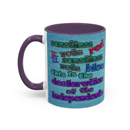 declaration of the independents - Accent Mug (faded blue)