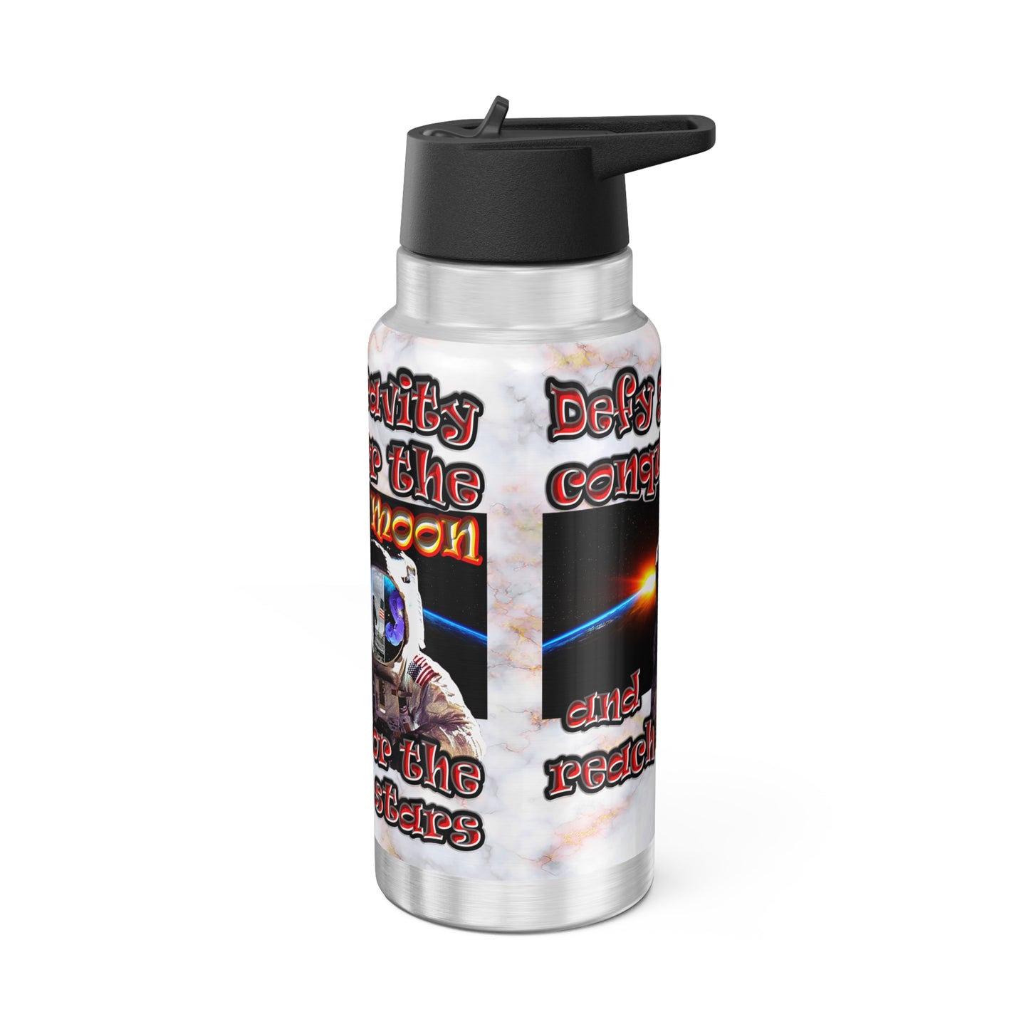 defy conquer reach - Gator Tumbler, 32oz  (white marble)