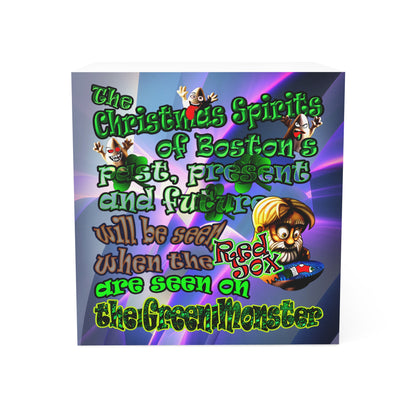 christmas spirits of boston - note cube (grey-pink wave)