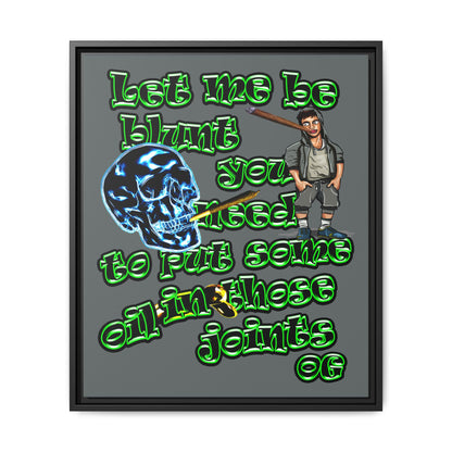 og - framed canvas art (dark grey)