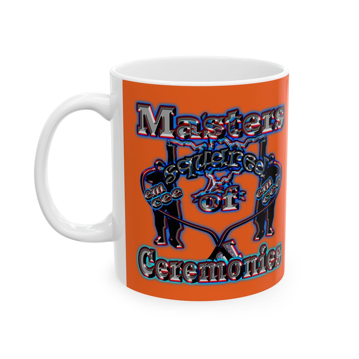 em cee squared - White Mug (orange)