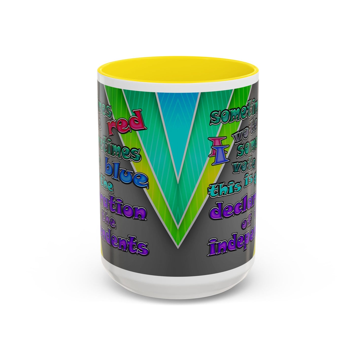 declaration of the independents - Accent Mug (rainbow split)