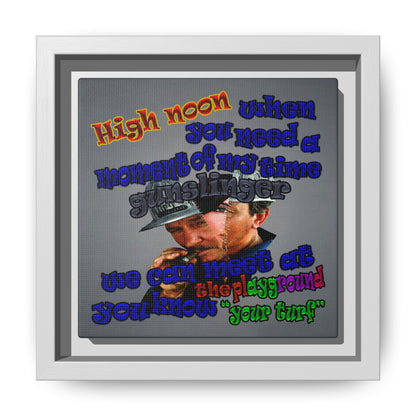 high noon - framed canvas art (grey-light grey)