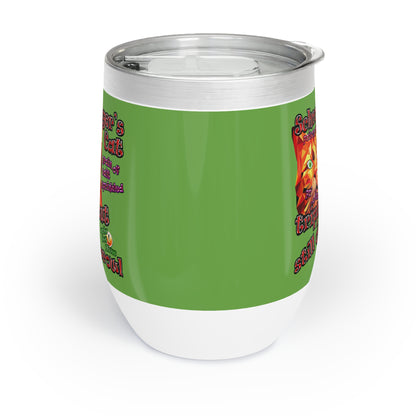 schrodinger's cat - Chill Wine Tumbler (green)