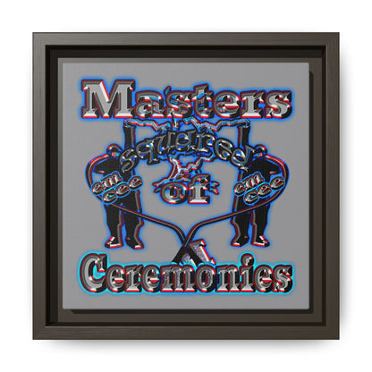 em cee squared - framed canvas art (grey)