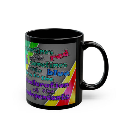 declaration of the independents - Black Mug (rainbow split)