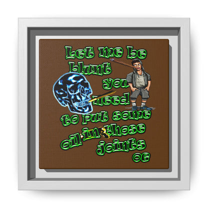 og - framed canvas art (brown)