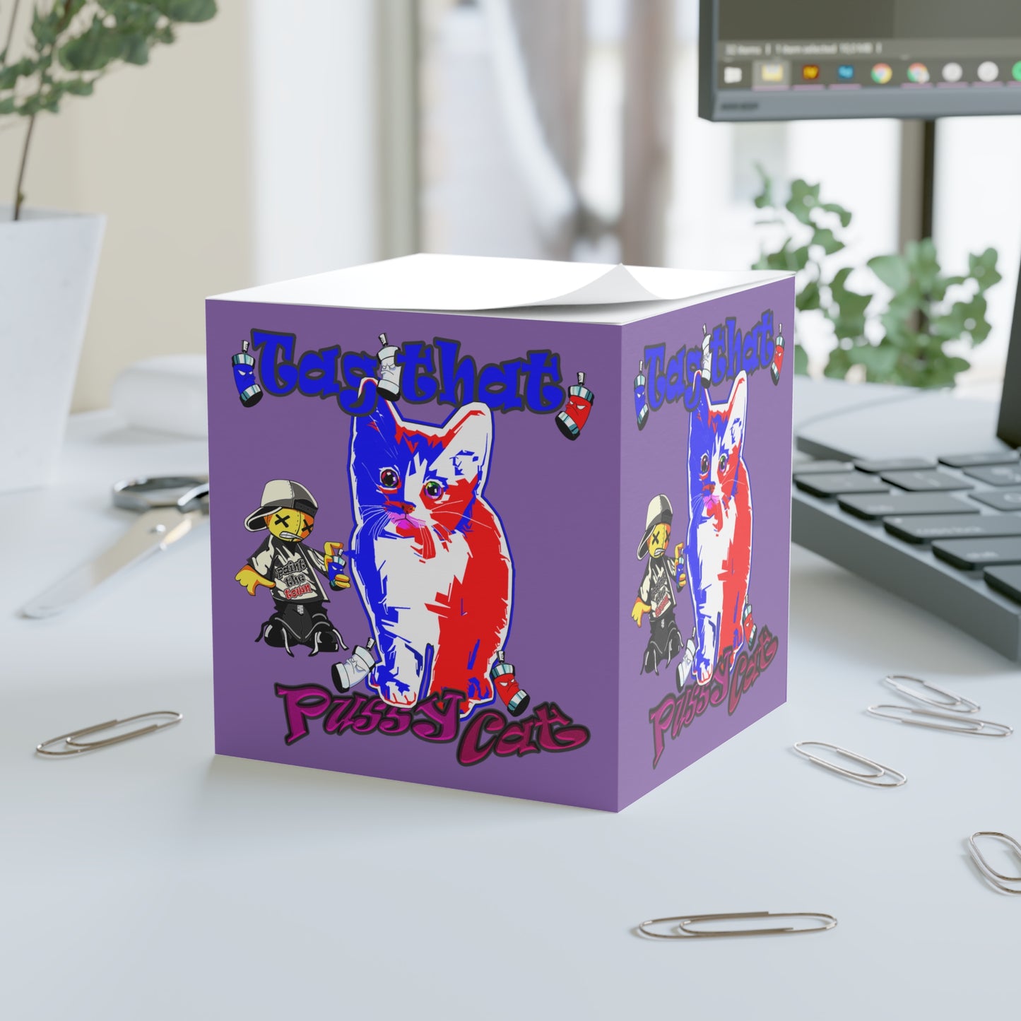 tag that - note cube (light purple)