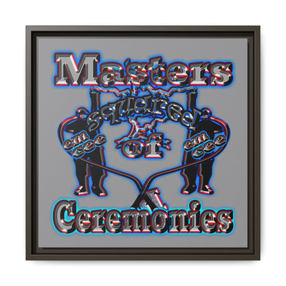 em cee squared - framed canvas art (grey)