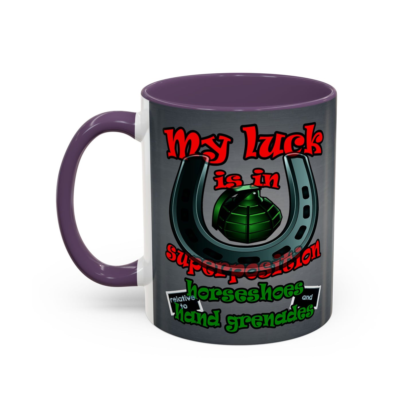 my luck - Accent Mug (grey-light grey)