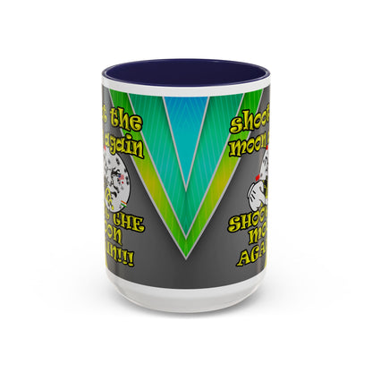 shoot the moon again - Accent Mug (rainbow split)