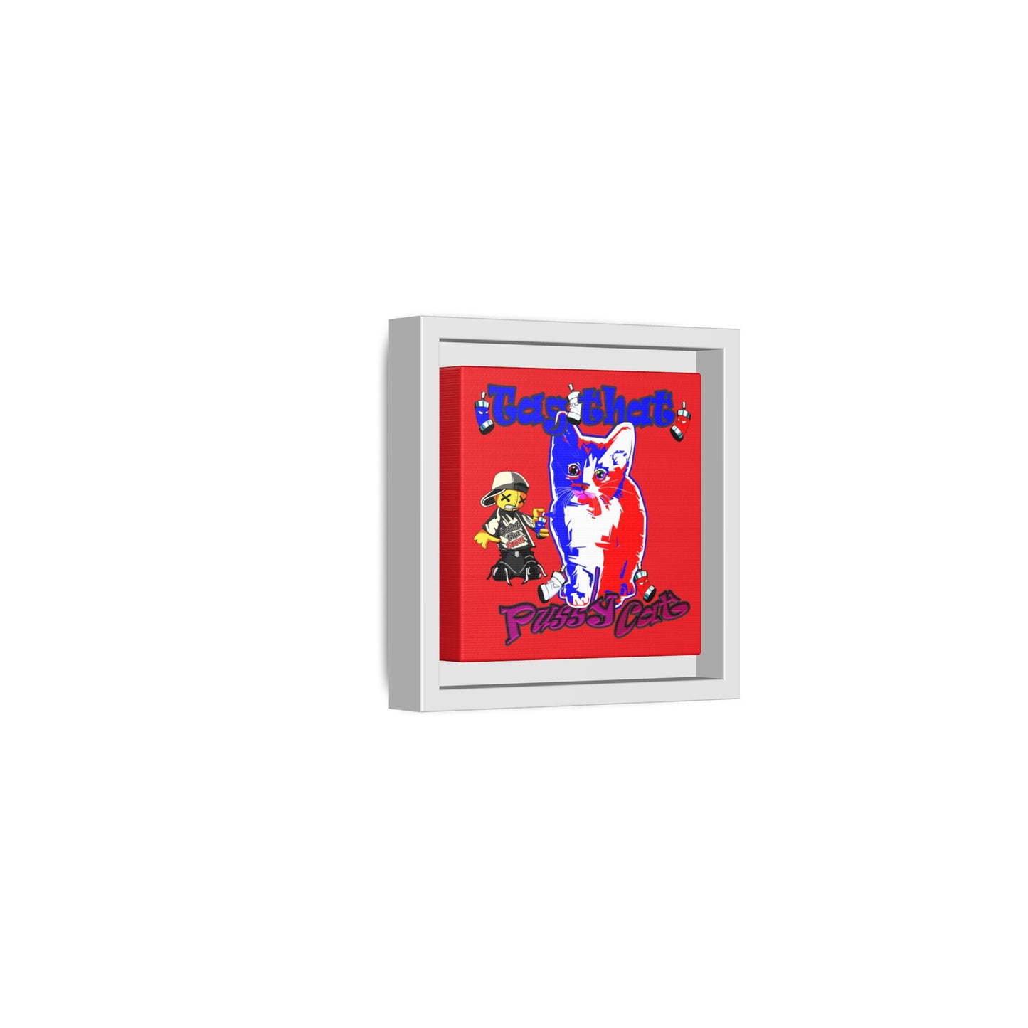 tag that - framed canvas art (red)