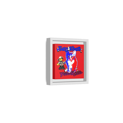 tag that - framed canvas art (red)