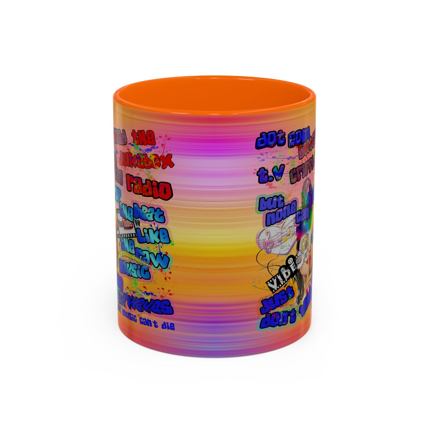 drop the beat - Accent Mug (color blur)