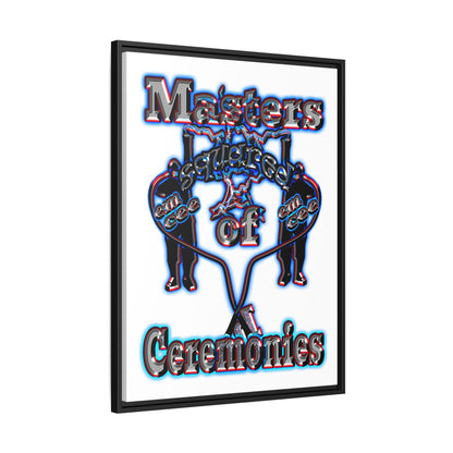 em cee squared - framed canvas art (white)
