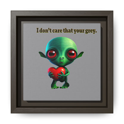 I don't care that your grey - framed canvas art (grey)
