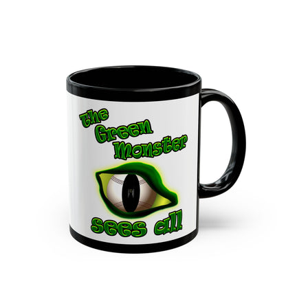 green monster - Black Mug (white)