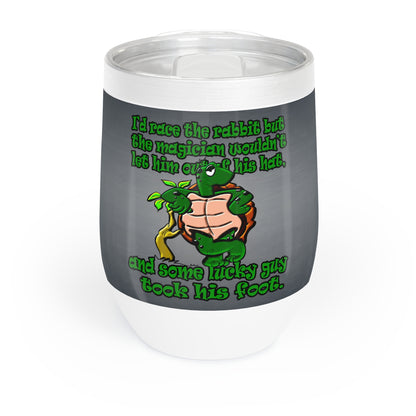 turtle race - Chill Wine Tumbler (grey-light grey)