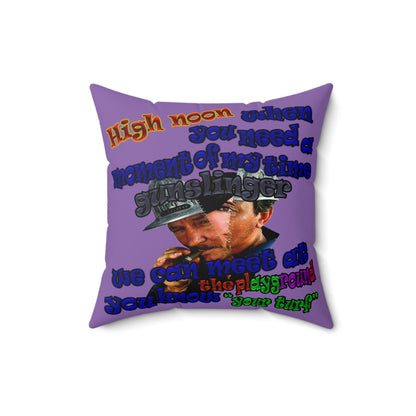 high noon - Faux Suede Square Pillow - (light purple)
