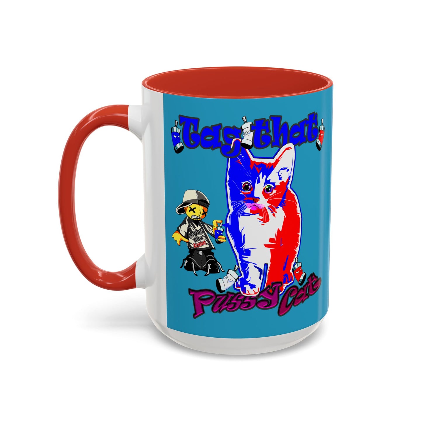 tag that - Accent Mug (turquoise)