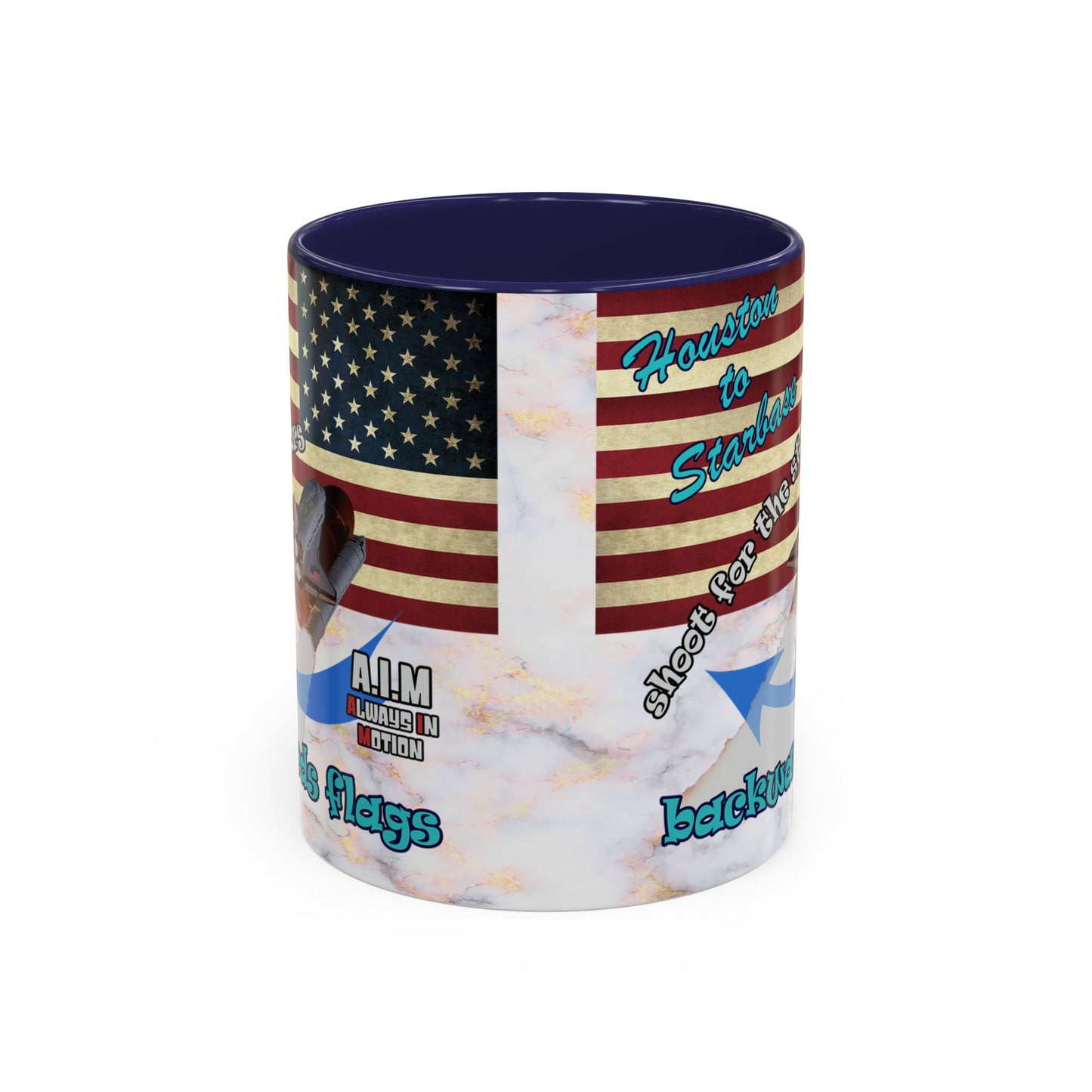 shoot for the stars - Accent Mug (white marble)