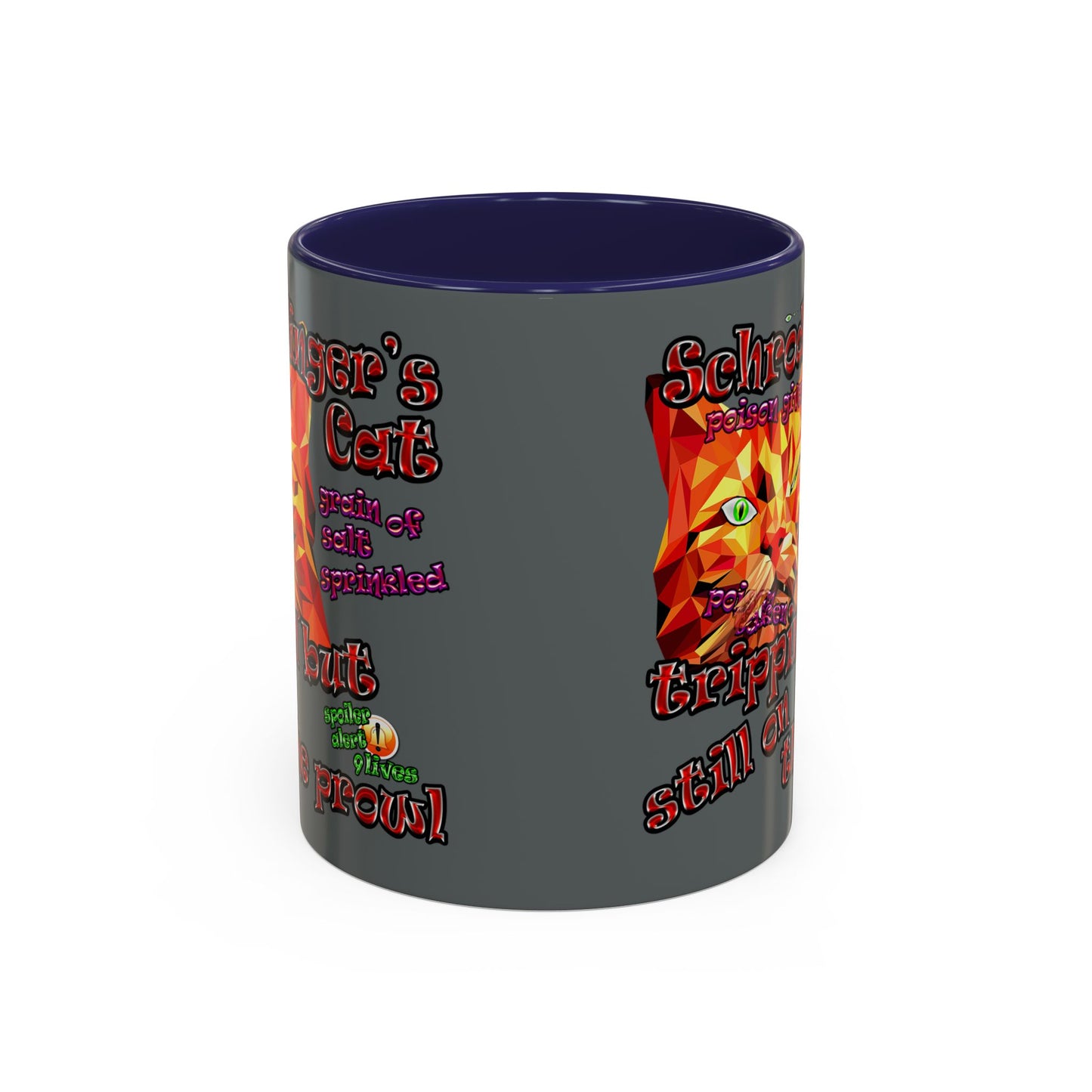 schrodinger's cat - Accent Mug (dark grey)