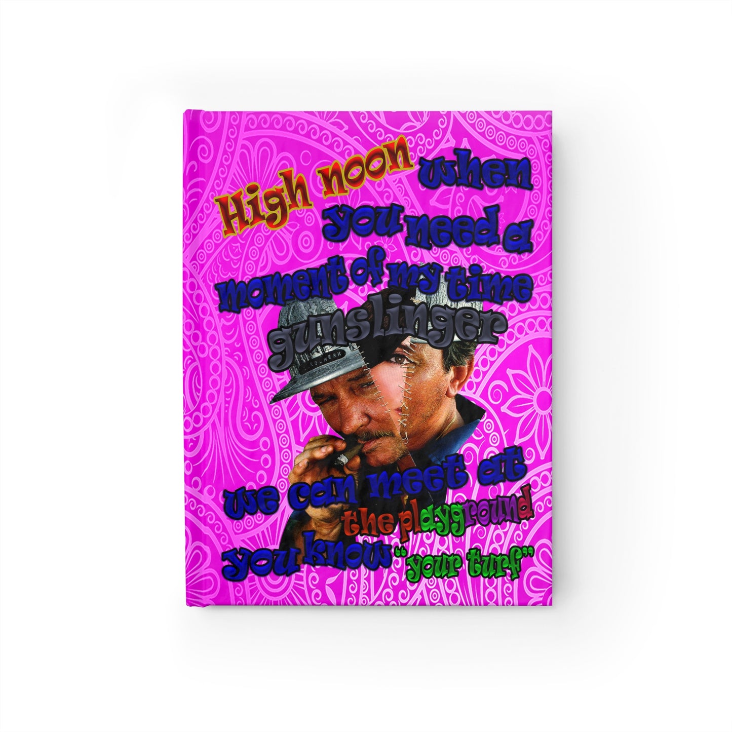 high noon - journal-lined (pink swirl)