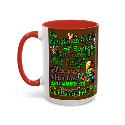 christmas spirits of boston - Accent Mug (brown)