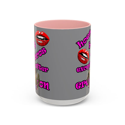 hoes b4 bros - Accent Mug (grey)