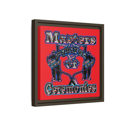 em cee squared - framed canvas art (red)