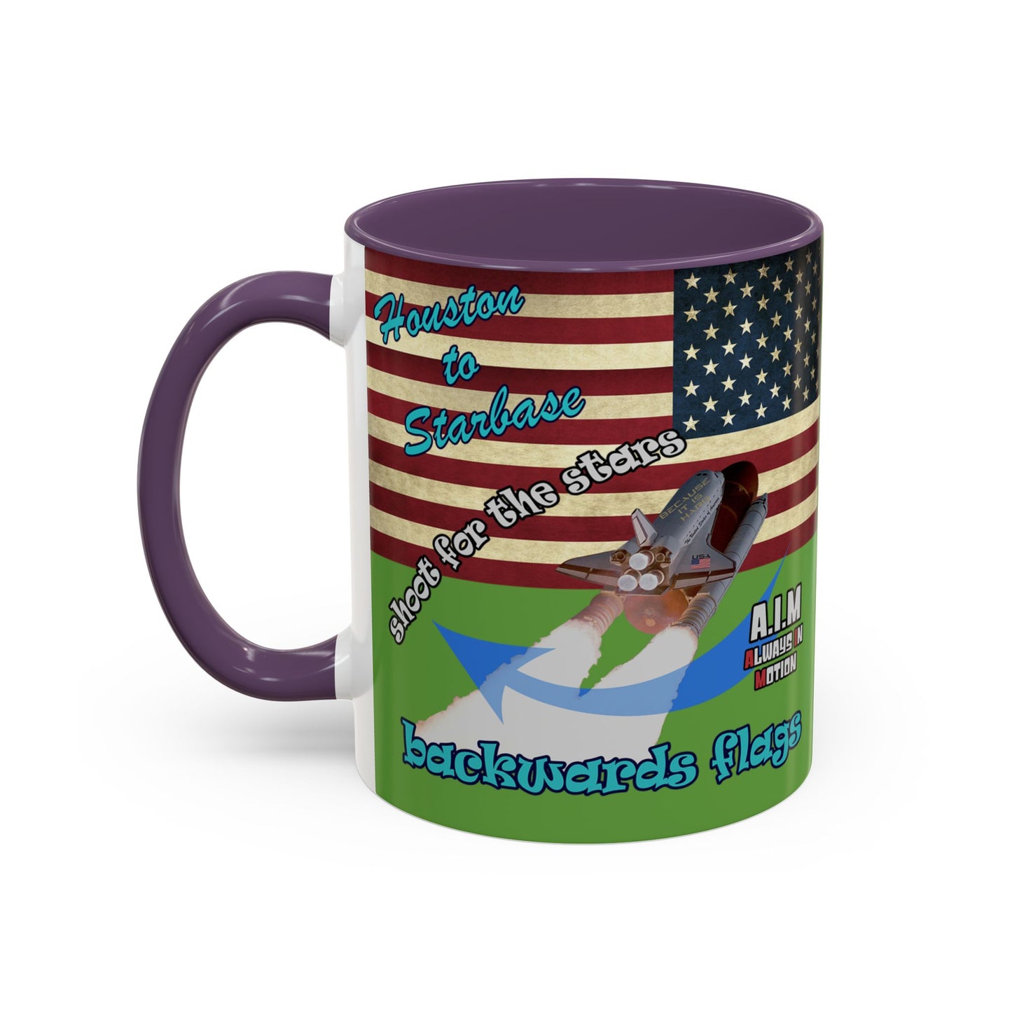 shoot for the stars - Accent Mug (green)
