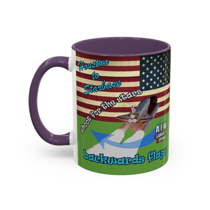 shoot for the stars - Accent Mug (green)