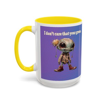 I don't care that your grey - Accent Mug (light blue-purple wave)