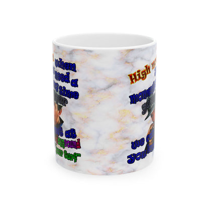 high noon - White Mug (white marble)