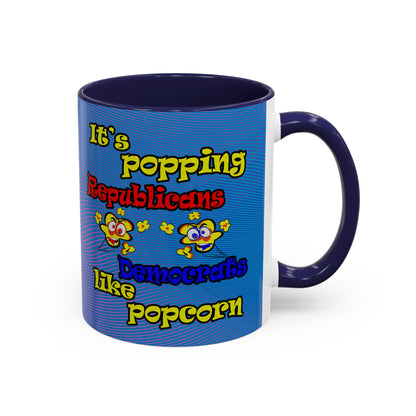 popping like popcorn - Accent Mug (light blue-purple wave)