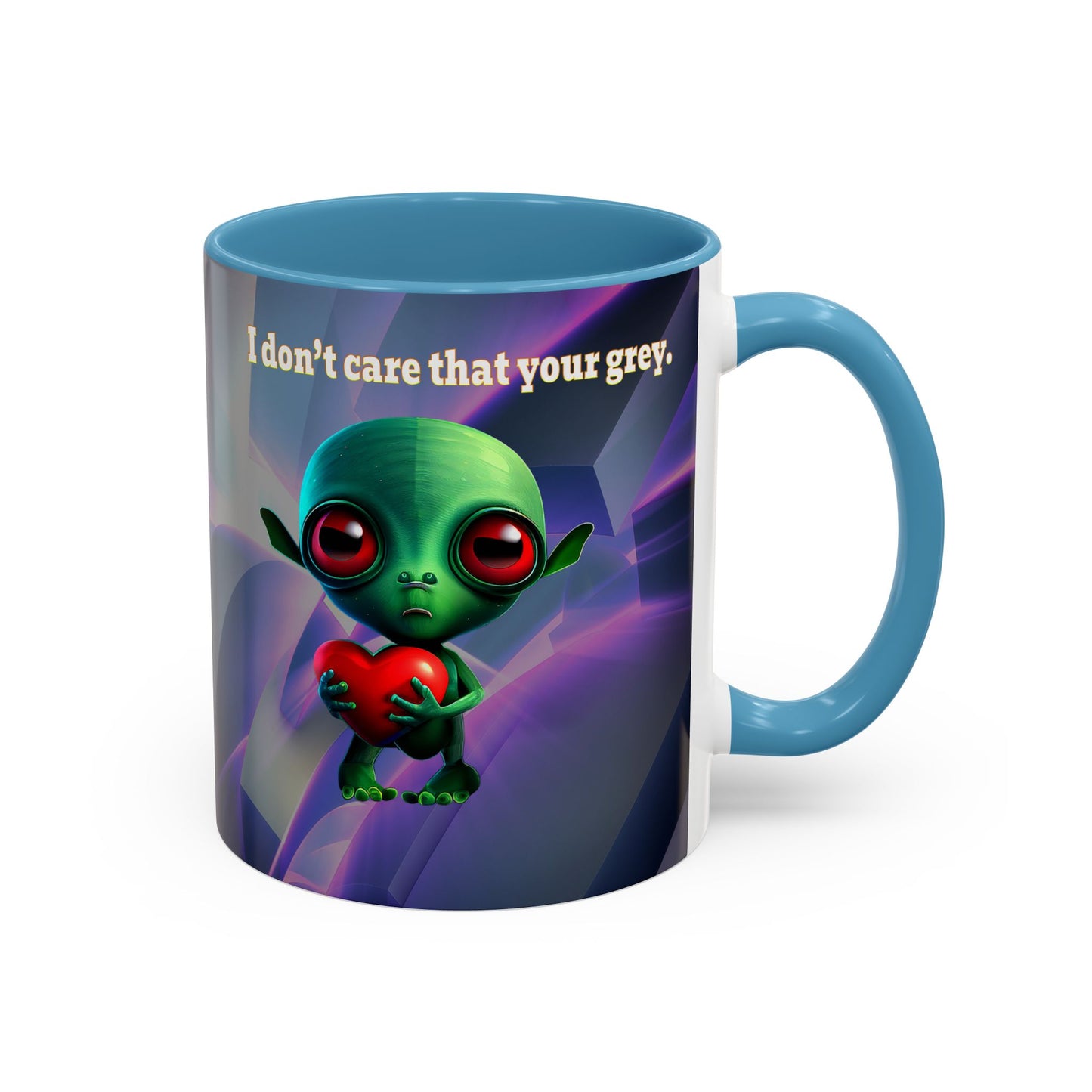 I don't care that your grey - Accent Mug (grey-pink wave)