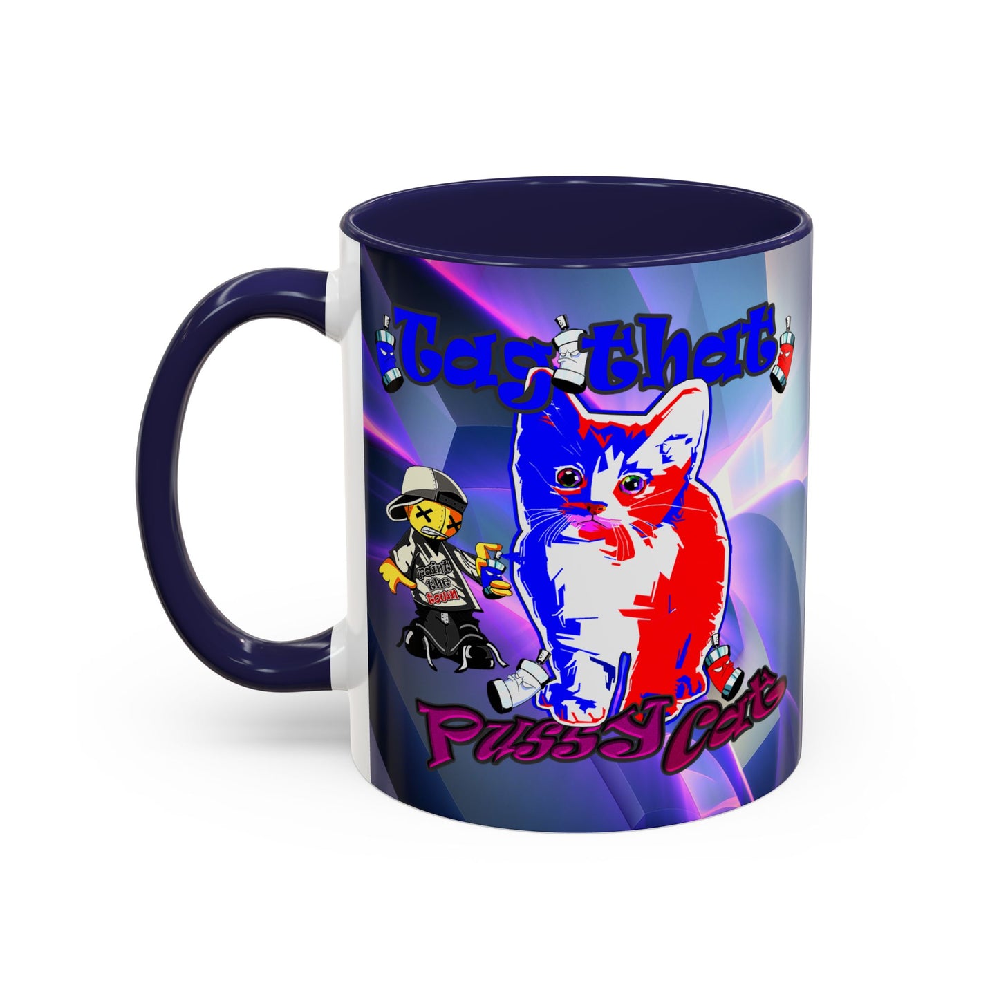 tag that - Accent Mug (grey-pink wave)