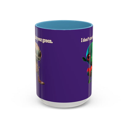 I don't care that your grey - Accent Mug (purple)