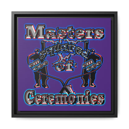 em cee squared - framed canvas art (purple)
