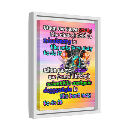 doggystyle - framed canvas art (color blur)