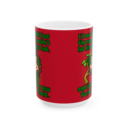 turtle race - White Mug (dark red)