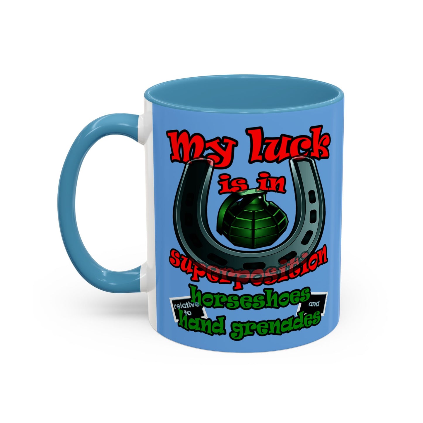 my luck - Accent Mug (light blue)