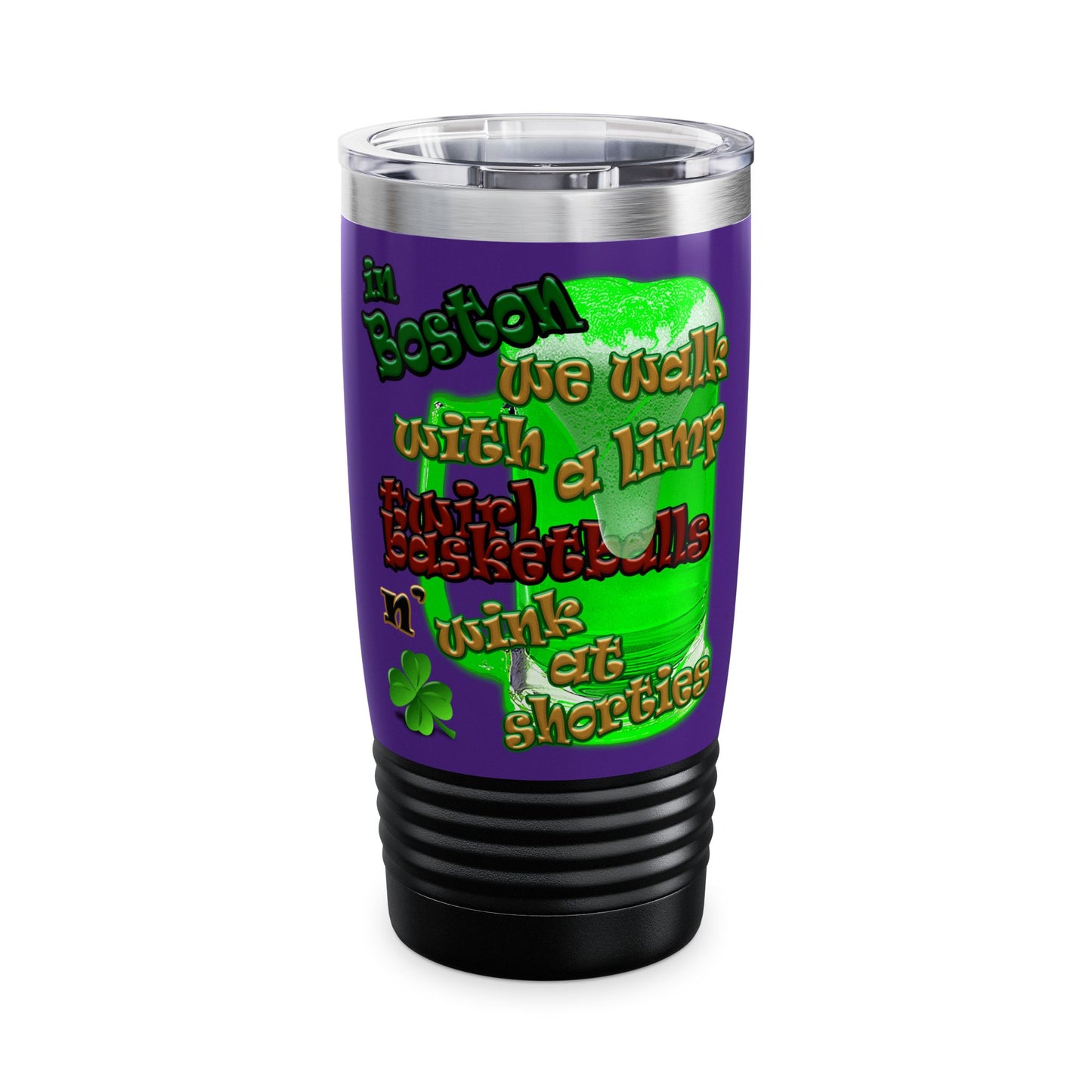 celtics logo - Ringneck Tumbler, 20oz (purple)