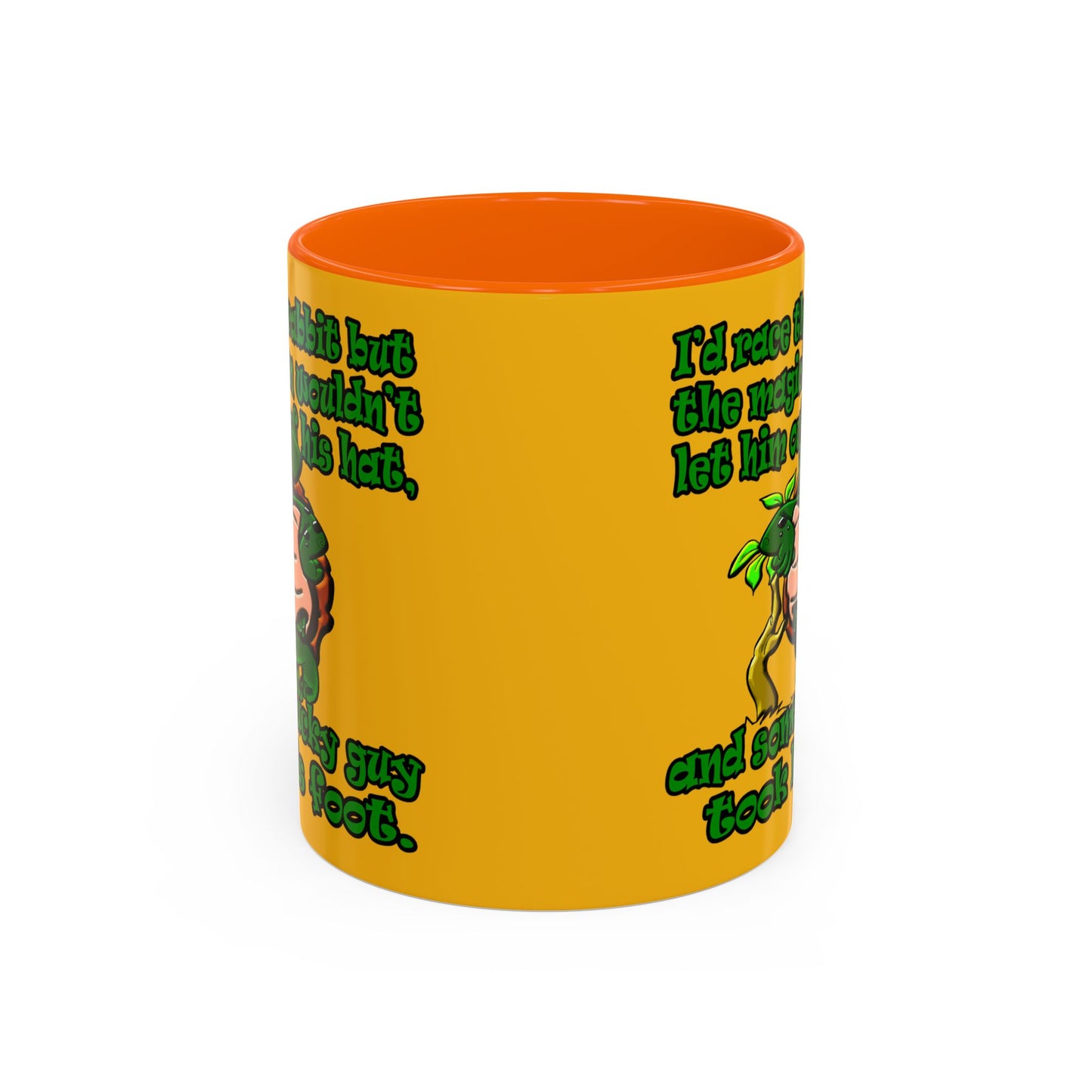 turtle race - Accent Mug (yellow)