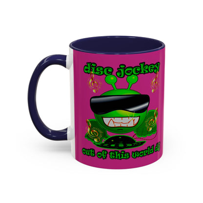 disc jockey - Accent Mug (pink)