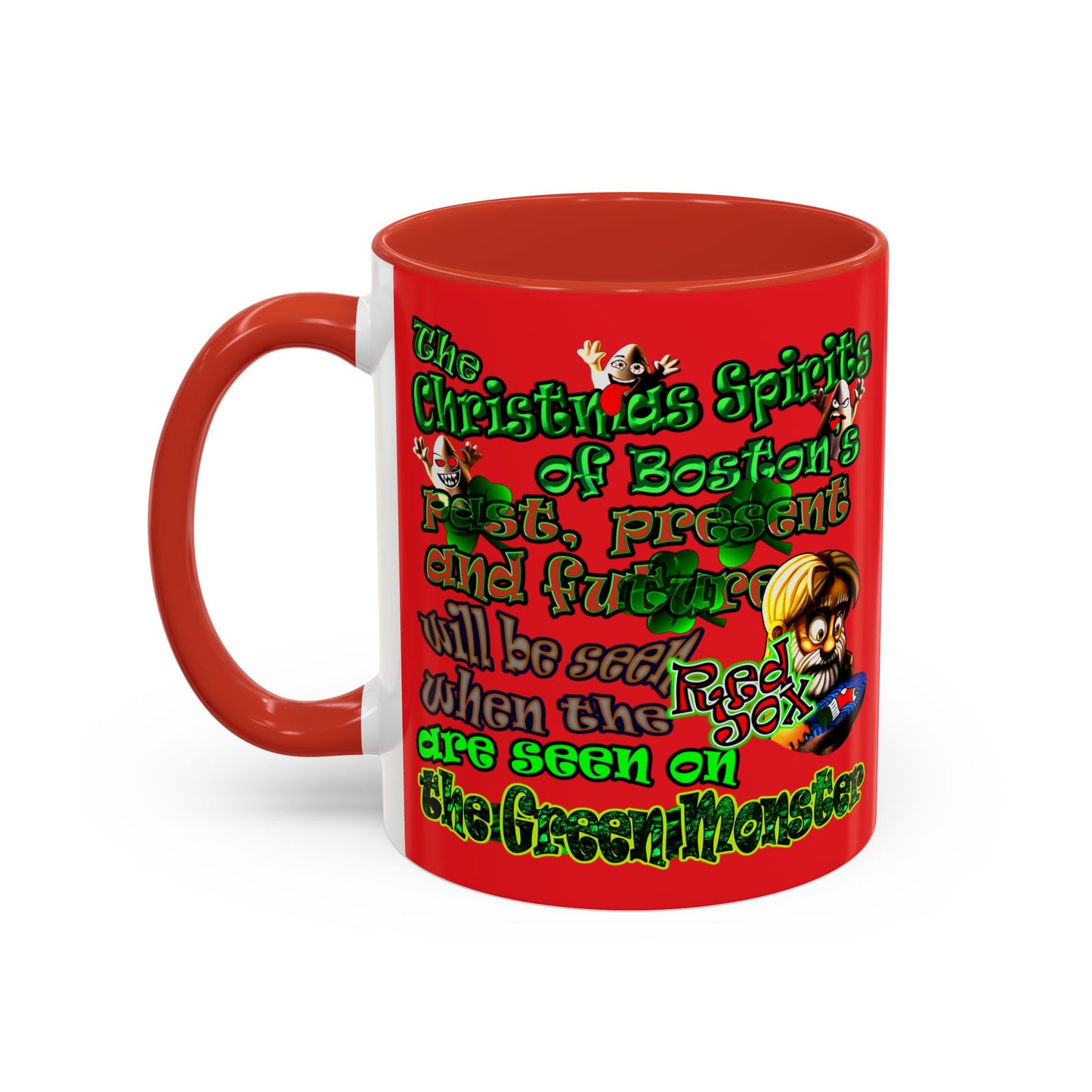 christmas spirits of boston - Accent Mug (red)
